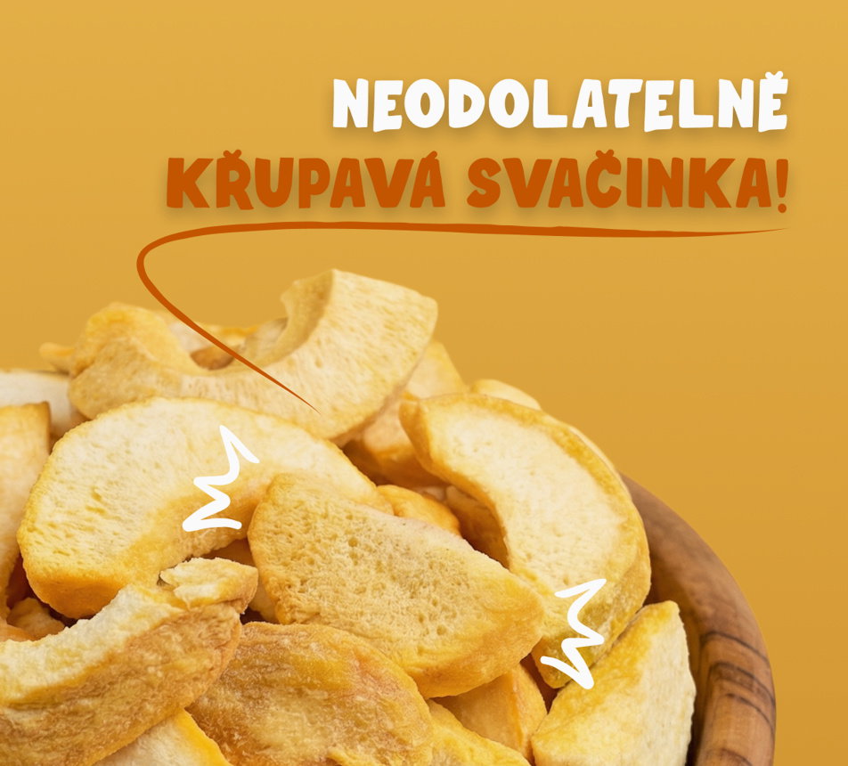 Broskve lyofilizované