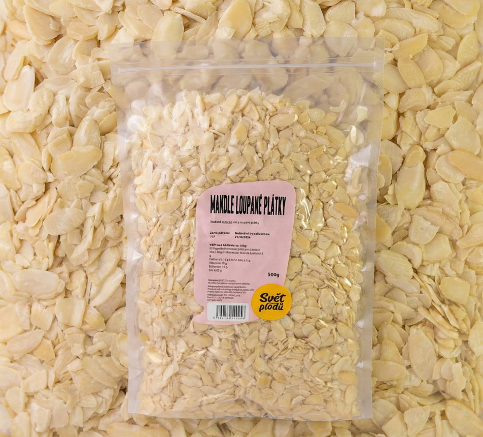 Mandle loupané plátky