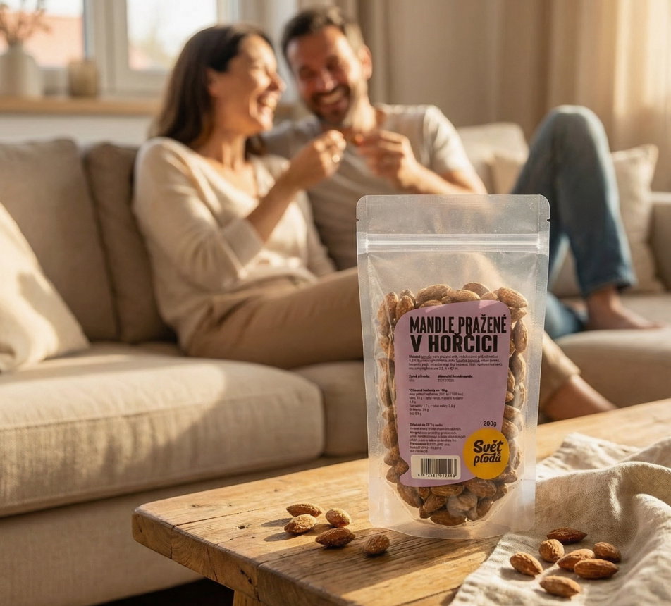 Mandle pražené v hořčici